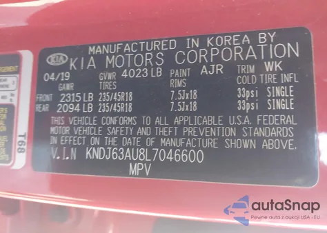 2020 Kia Soul Gt-Line from USA, damaged, VIN KNDJ63AU8L7046600